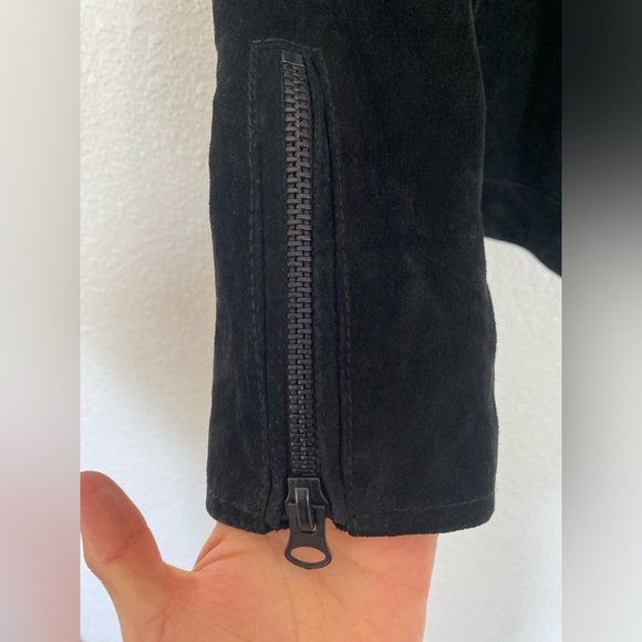 BLANK NYC Men's Black Suede Motorcycle Jacket M - Picture 4 of 9